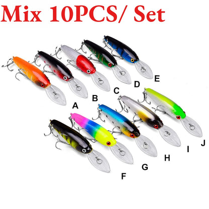 20PCS Suspending Jerkbait Minnow Lures – Slow Sinking Hard Bait with Treble Hooks for Bass Musky Zander Freshwater Saltwater