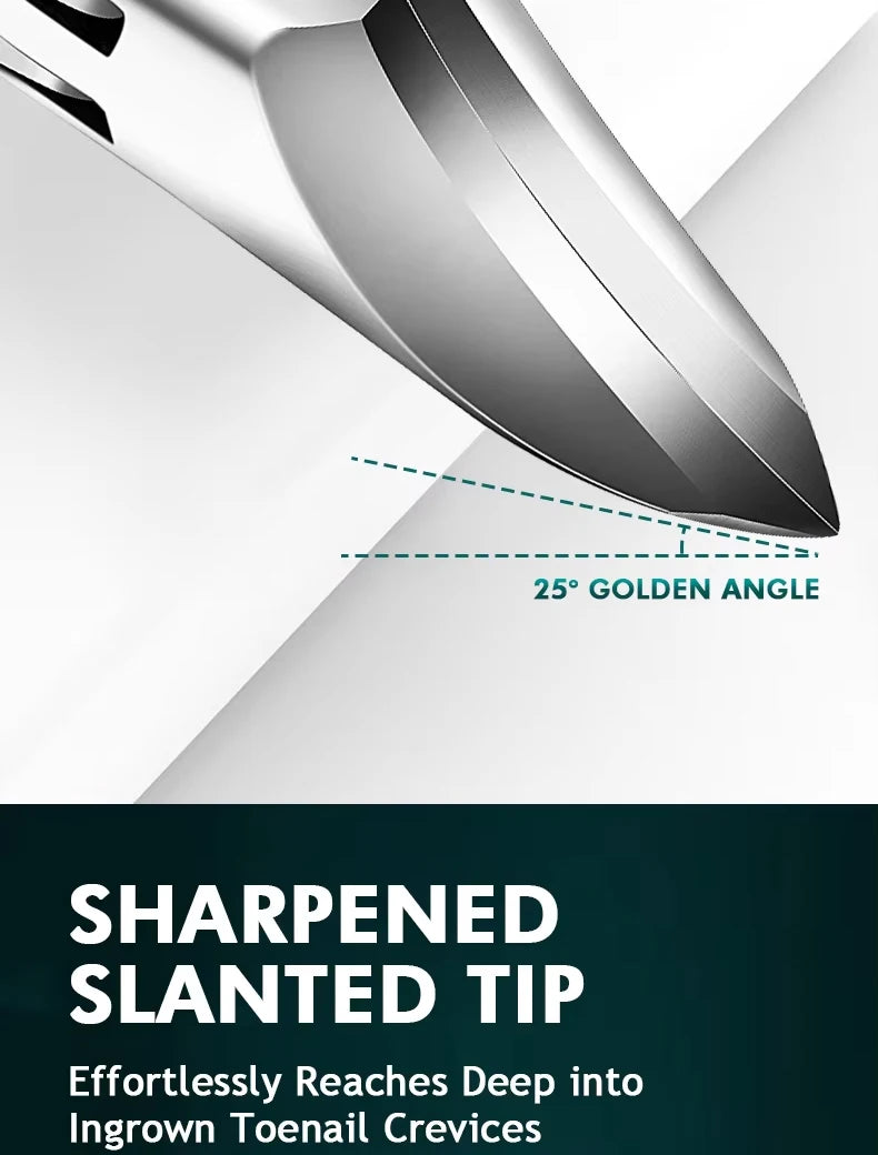 New Pointed-Nose, Beveled, Original Large-Opening Nail Clippers, Pointed-Nose Nail Cutters, Nail Trimmers, Household Pedicure Kn