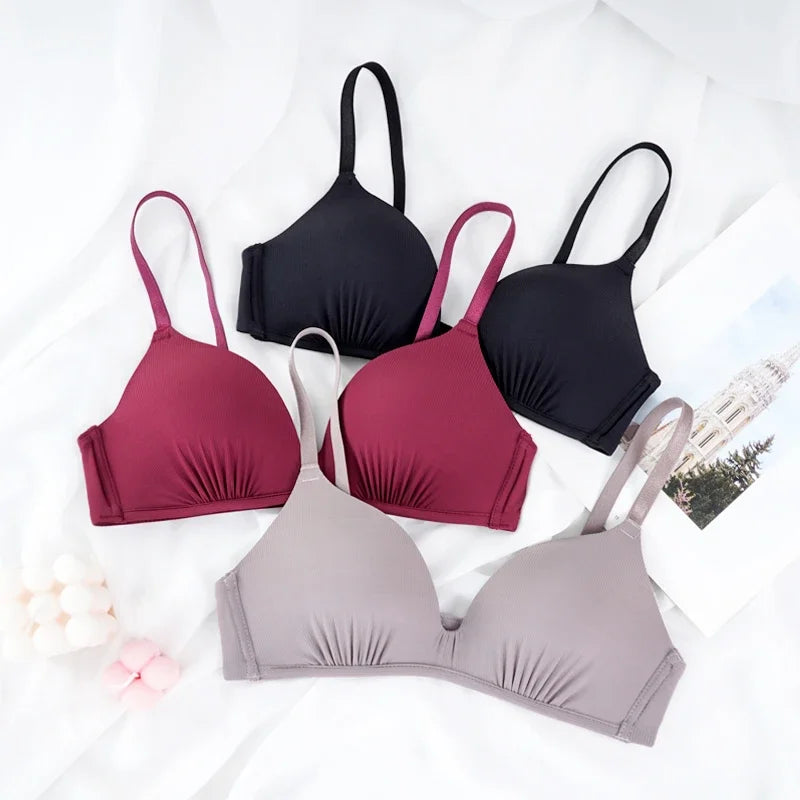 Seamless Bras for Women Push Up Bras No Wire Brassiere A B Cup Underwear Sexy Bralette Three Quarters(3/4 Cup)  Lingerie 2027