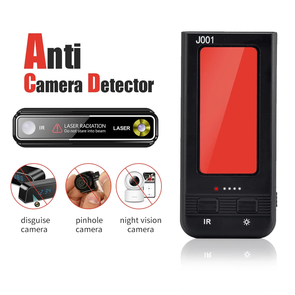 J001 Hidden Camera Detectors & Camera Detector, Anti Spy Camera Finder, Infrared Scanner, Anti-Peeping, 10X Search Speed.