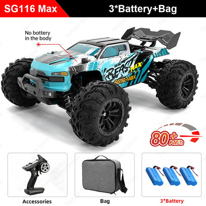 ZLL SG316 MAX 1:16 High Speed Drift Racing Car 80KM/H Brushless Motor 4WD RC Off Road Car Monster Trucks Toys for For Kids Gifts