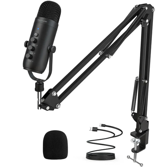 Haomuren professionellt USB-mikrofonkit för studio och podcast med kardioidkondensator