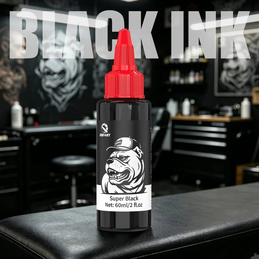 DQFART Triple Super Black Tattoo Ink High-quality Long-lasting Safe Tattoo Ink Creative Designs Skin Coloring Professional