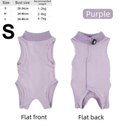 Soft Cat Recovery Vest Anti Licking Kitten Surgery Suit Pet Sterilization Jumpsuit Comfortable Weaning Clothes for Daily Care
