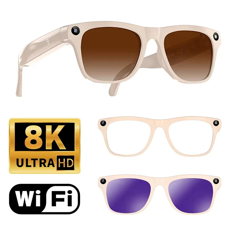 Xiaomi Upgrade Smart AI Glasses 800W HD 8K Shooting Camera Photo Video Voice Call Translation Bluetooth AI Motorcycle Glasses