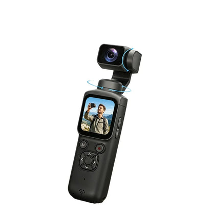 4K Action Camera with 330° Face Tracking Gimbal Stabilizer, 75MP WiFi Pocket Portable Camcorder, Mini Handheld Vlog Camera for