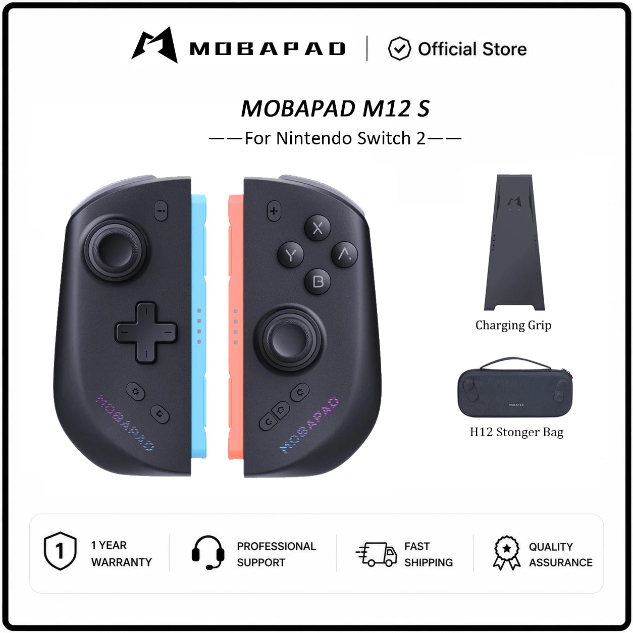 MOBAPAD M12 HD / M12 S Joypad for Nintendo Switch 2 with TMR Joystick HD Vibration Mechanical Buttons Remap Macro Gamepad