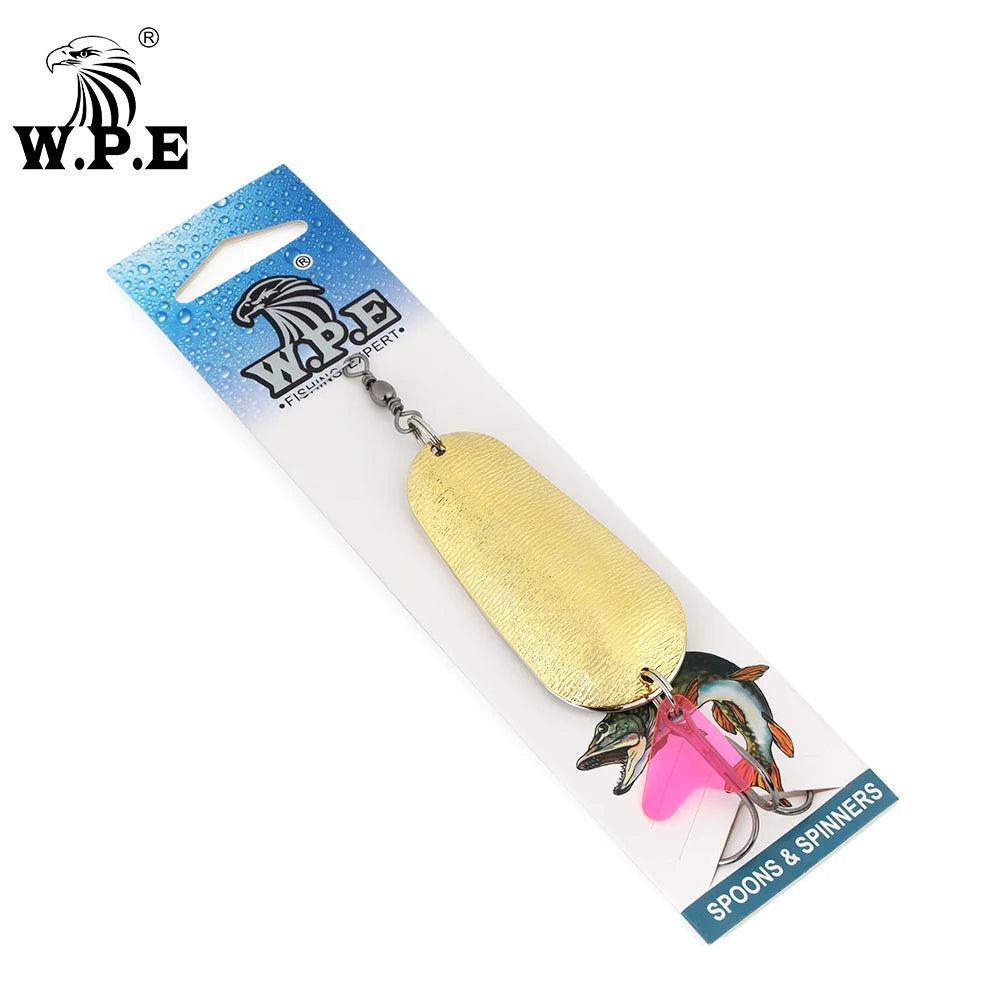 W.P.E Fishing Lure JIG Double Artificial Bait 8 Grams With Connector Three-anchor hook Metal sequins For fishing