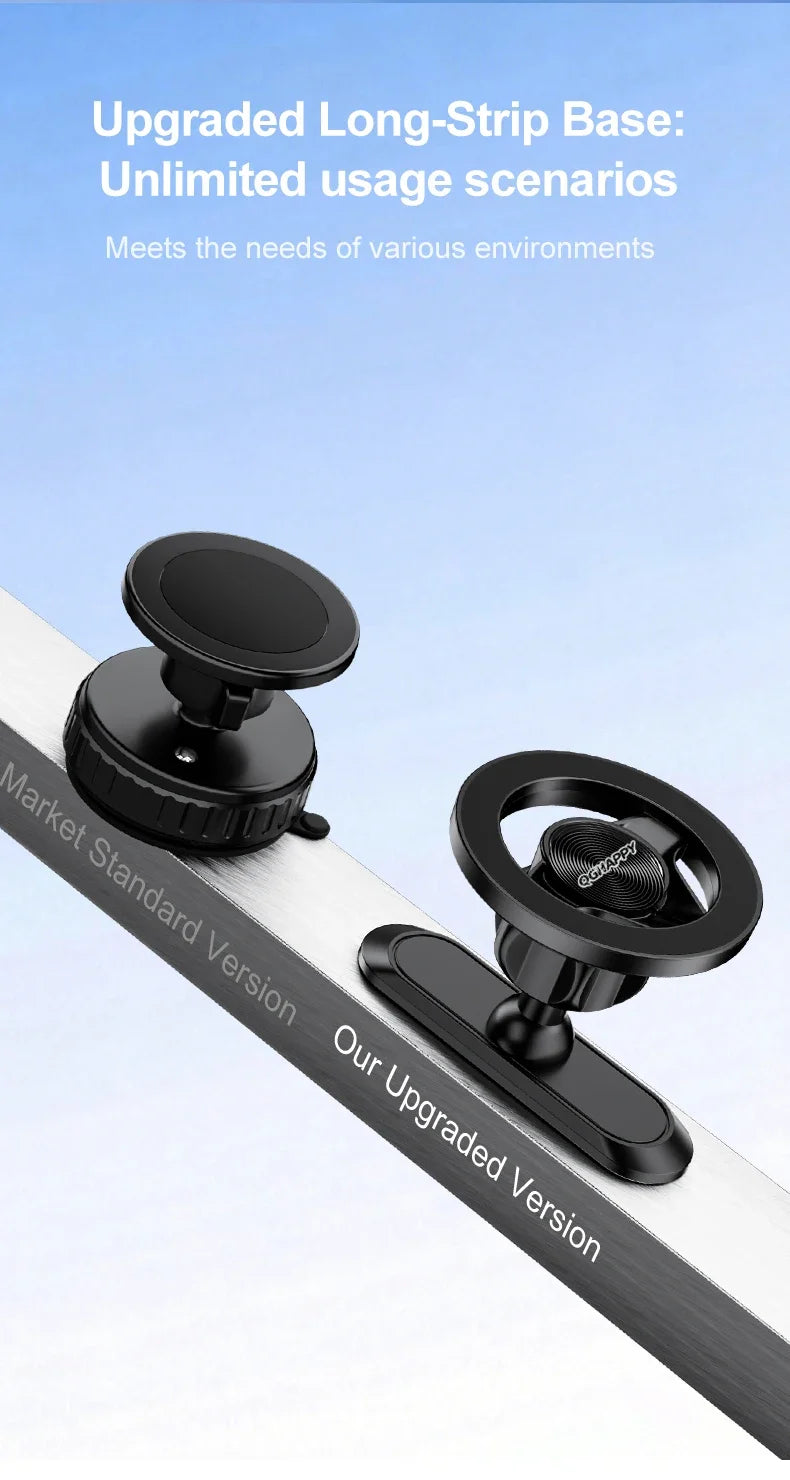 MagSafe Magnetic Phone Holder Double-Sided Strong Magnetic Stand 360° Rotating Anti Shake Metal Phone Mount for Golf Cart Gym