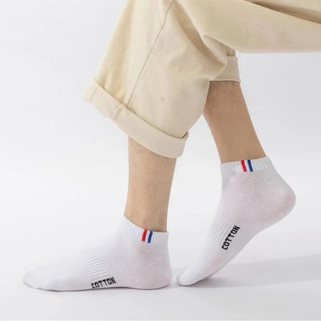 Herr Ankelstrumpor i Bomull 1–50-pack – Andningsbara, Tunna, Sport & Vardag, EU 38–45