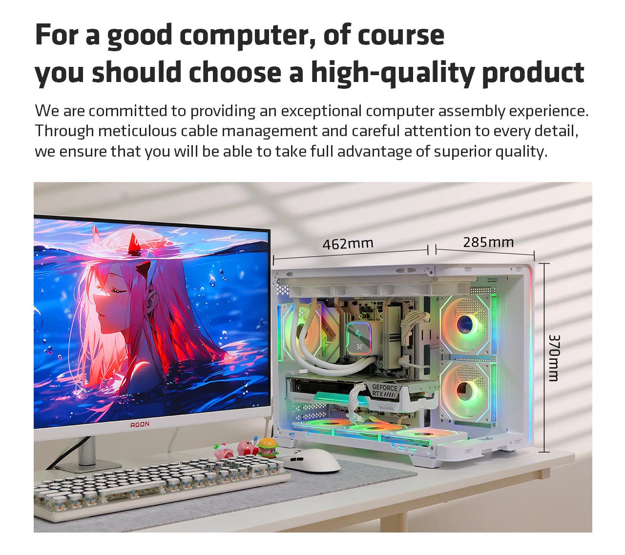 Yeah magic BIFROST PC Case argb*3 M-ATX ITX Sea View Room Side Transparent Desktop Chassis Diy pc game DIY pc case