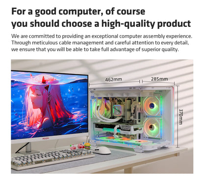 Yeah magic BIFROST PC Case argb*3 M-ATX ITX Sea View Room Side Transparent Desktop Chassis Diy pc game DIY pc case