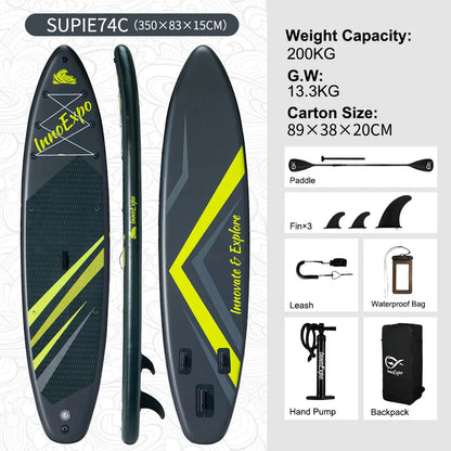 Uppblåsbar SUP-bräda från InnoExpo med halkfri yta – 320–350 cm