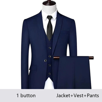High Quality Men Suits For Wedding 2 Pieces 3 Sets Blazers Stretch Elegant Formal Jackets Vest Pants Full 2025 Tailored Costume