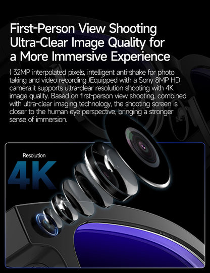 2026 New 4K HD 800W Camera Smart AI Glasses Video Photo Recognition AI Translation Chat GPT Hands-Free Calling Smart Sunglasses