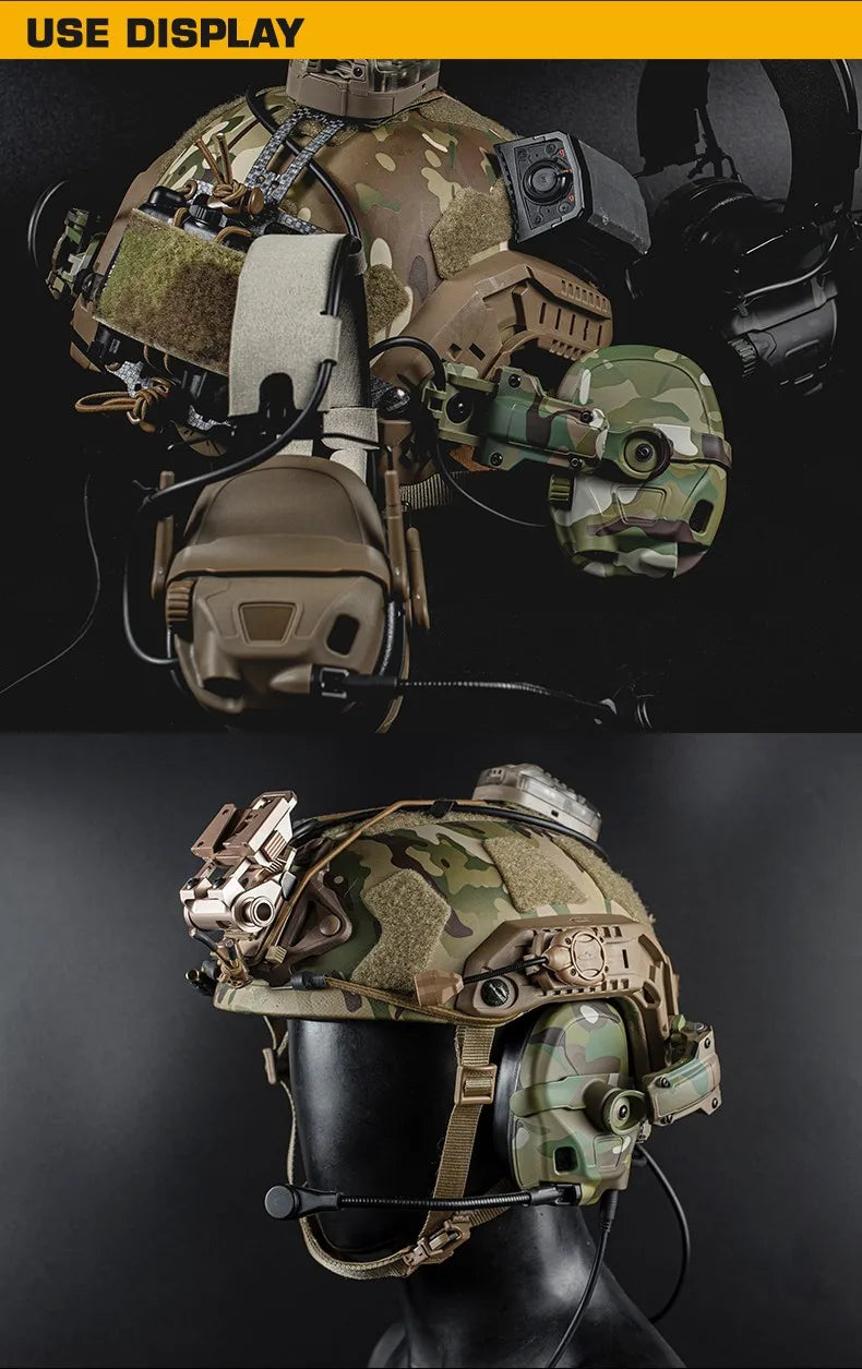 HD-17 GEN 6 Tactical Headset Sound Pickup&Noise Reduction Sports Shooting Earmuff Sports Shooting Impact Anti-Noise Headset
