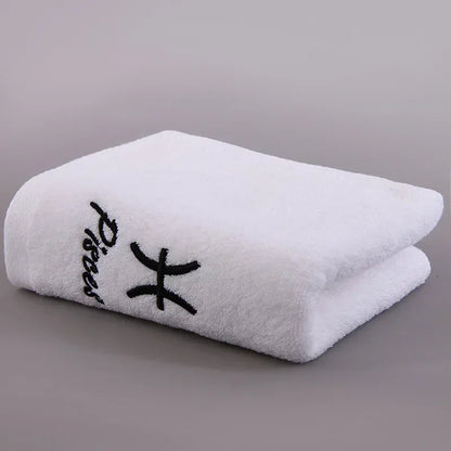 12 Constellation Letters Towel Embroidery Cotton Absorbent Quick Dry Lovers Gift Thickened Sport Soft fashion Face Towel 35x75cm