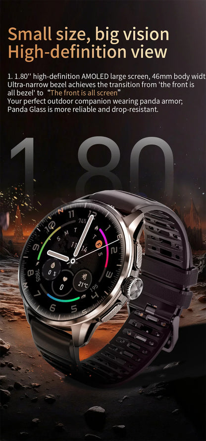 4G/3G Full Network Infrared Smart Watch 1.60 inch AMOLED Screen 800W Video Call  2100mAh Google Play WIFI GPS Compass Smartwatch