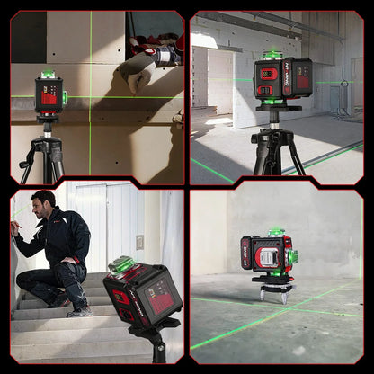 ONEVAN 4D 16 Lines Leveling Laser Levels Portable Rechargeable Professional Horizontal And Vertical Level With Tripod Power Tool