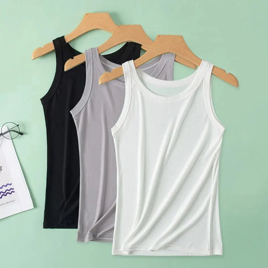 Dam Linne 2026 – Wave Cut Camisole Ärmlöst Casual Sommartopp 1–3-pack | XS–XL