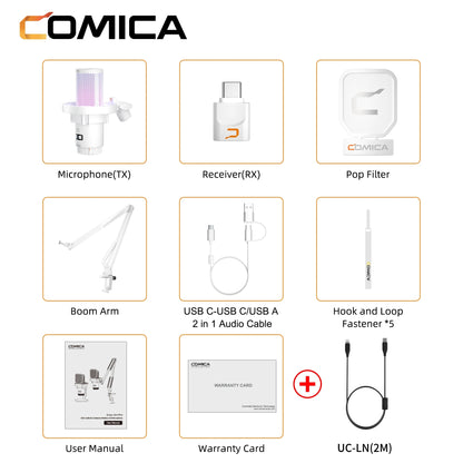 Ejoy Uni Pro wireless gaming microphone for streaming,recording, podcast, youtube. Compatible with Mac OS, PS4/ 5