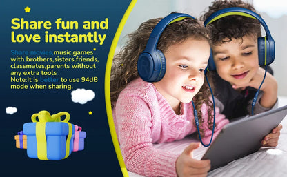 AWATRUE AT2 Headset,3.5mm Surround Stereo Gaming Headphones with Mic Soft Memory Earmuffs for PC,Laptop,Kids for School Toddler