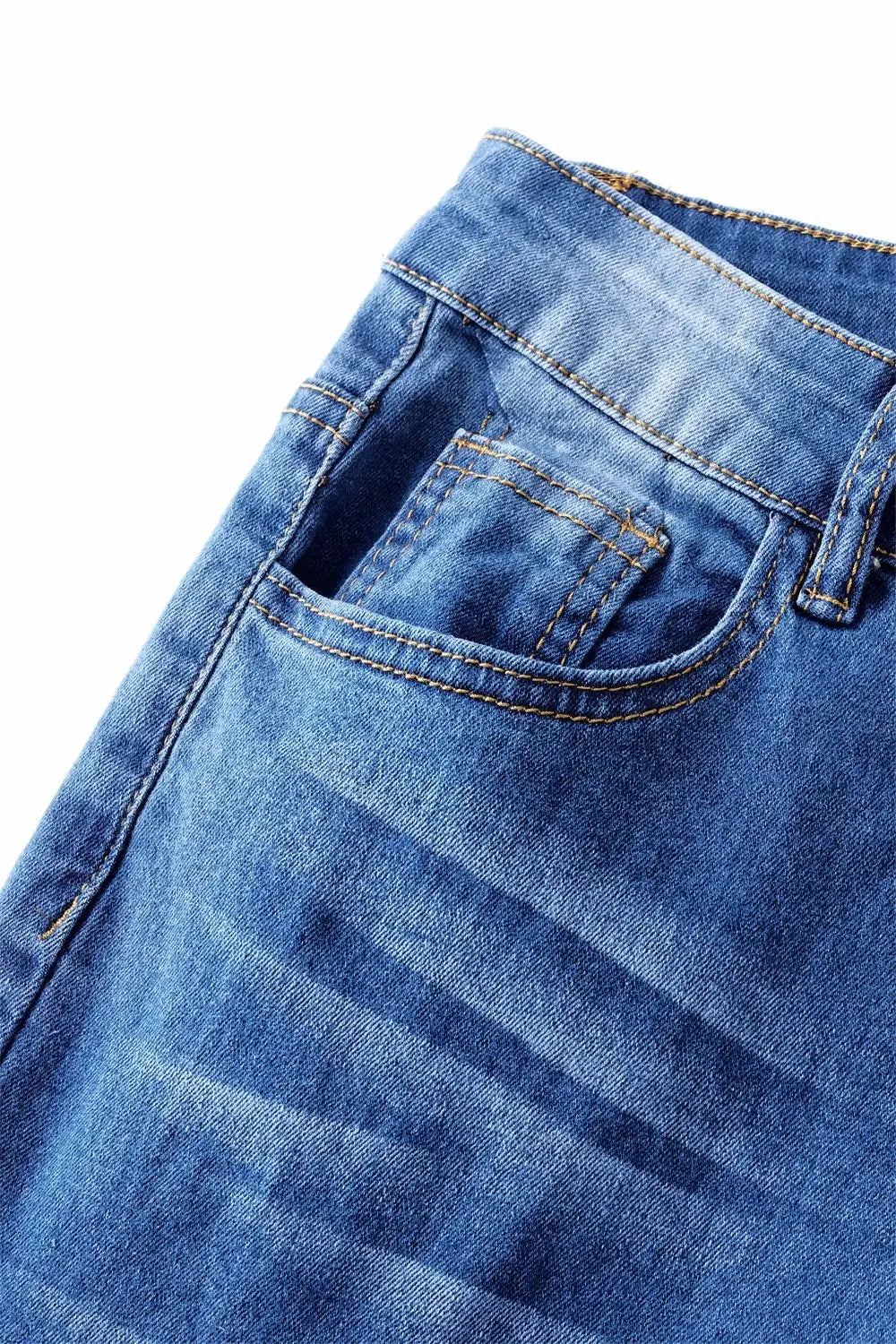 Flare Pants Jeans for Women Vintage Denims Stretch Mid Waist Washed Distressed Pockets Boot Cut 2025 Streetwear Skinny Trousers