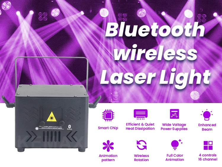 4W 6W Bluetooth Lazer Light APP Control Animation DMX Beam Scanner Laser Cube DJ Projector Stage Lights For Nightclub Party Bar