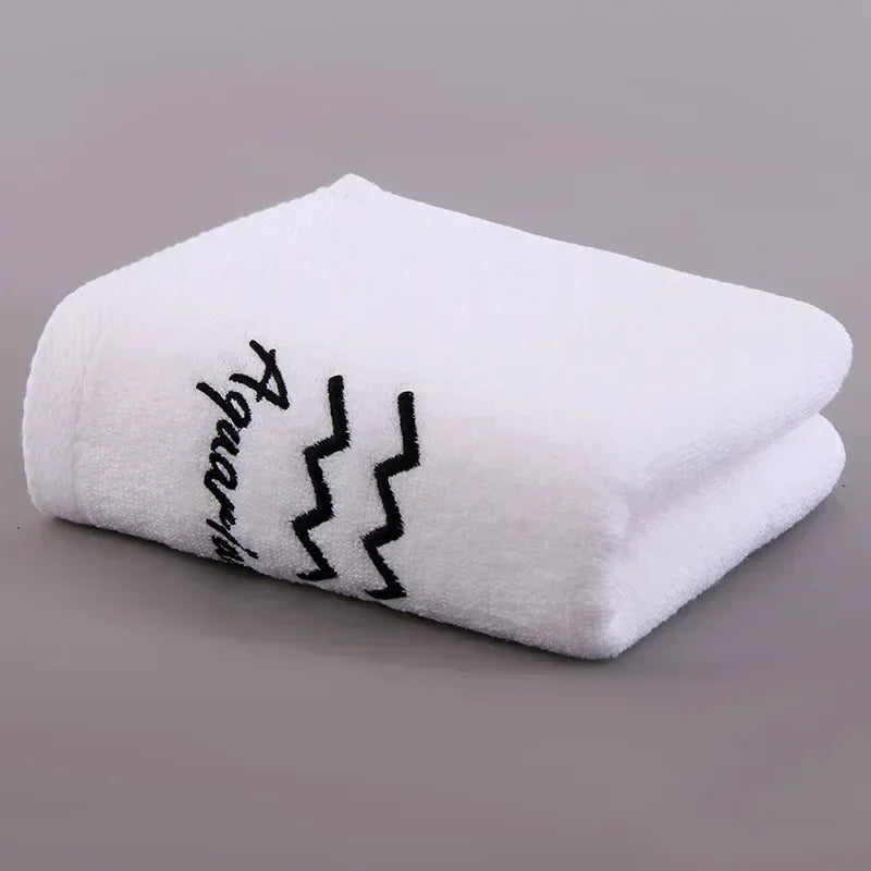 12 Constellation Letters Towel Embroidery Cotton Absorbent Quick Dry Lovers Gift Thickened Sport Soft fashion Face Towel 35x75cm