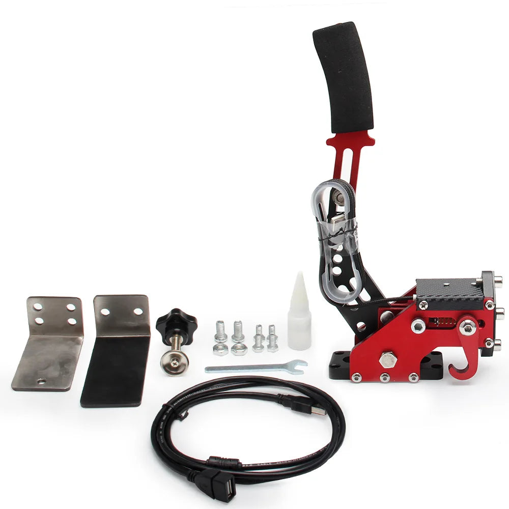 2-in-1 USB Handbrake ,64-bit USB handbrake for Racing Games Steering Wheel Stand G27 G29 G920 PC Supports PC Windows System