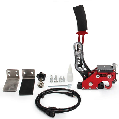 2-in-1 USB Handbrake ,64-bit USB handbrake for Racing Games Steering Wheel Stand G27 G29 G920 PC Supports PC Windows System