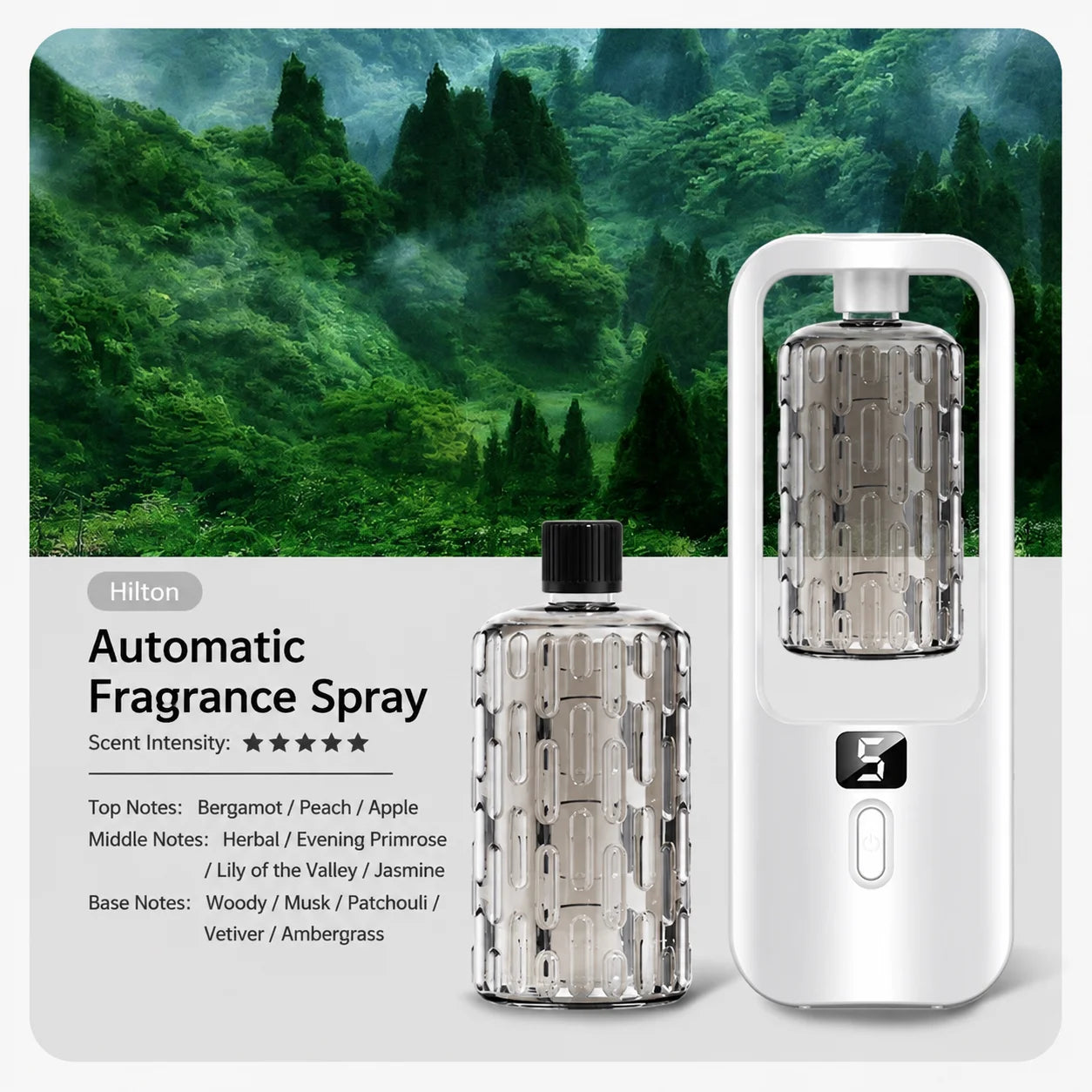 Portable Diffuser Automatic Electric Charge Aroma Machine with Essential Oils Fragrance Spray Wall-mounted Deodorization Toilet