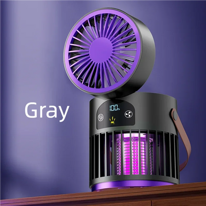 Electric Mosquito Killer Lamp UV Trap Lamp Shock Mosquito/ Desktop Fan/ Lighting lamp 3-In-1 Outdoor Mosquito Zapper Household