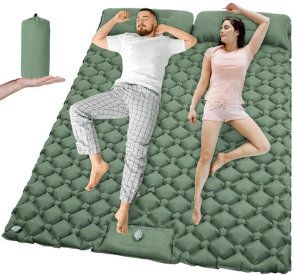 Uppblåsbar Campingmadrass T2312 – Extra Bred, Inbyggd Pump, TPU-Nylon, 8 Färger