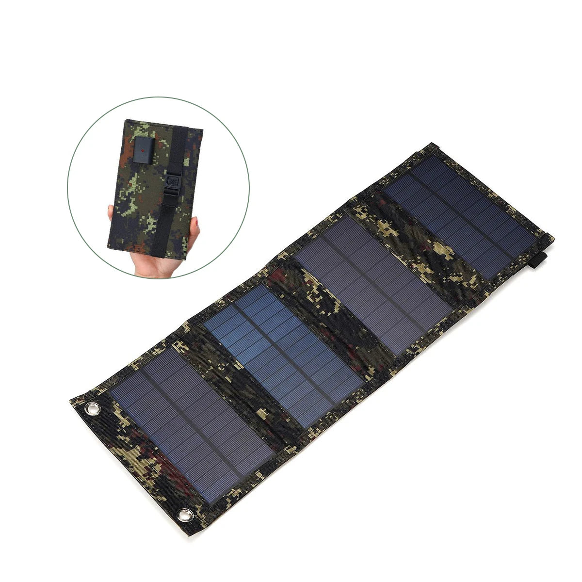 4-Fold Foldable Solar Panel Portable Solar Charger Outdoor Monocrystalline High-Efficiency Photovoltaic Charging