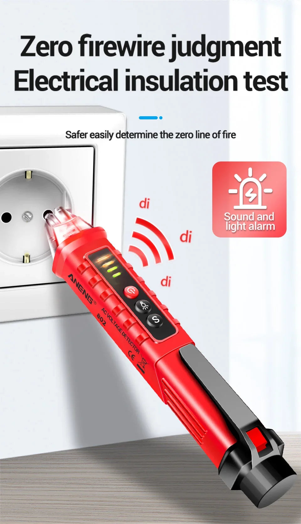 ANENG SZ308 digital multimeter med VD802-spänningspenna