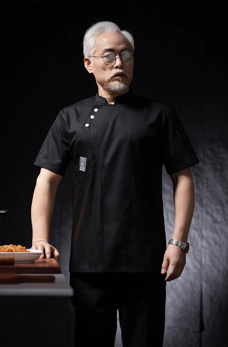 Catering Cooking White Shirt Restaurant Kitchen Chef T-shirt Baker Work Uniform Waiter Hotel Clothes Cook Jacket Cafe Overalls