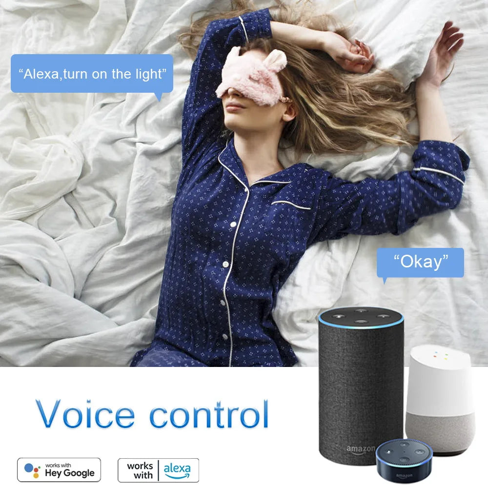 Tuya Smart E27 Lampadapter – WiFi, App-styrning, Timer, Alexa & Google Home, 110–220V