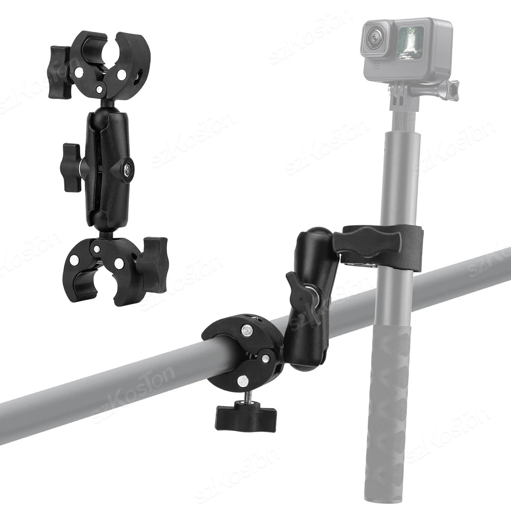 For Insta 360 X5 X4 X3 GO 3S Motorcycle Bicycle Clip Bracket for GoPro 13 12 11 DJI Action 6 Bike Selfie Stick Camera Accessory