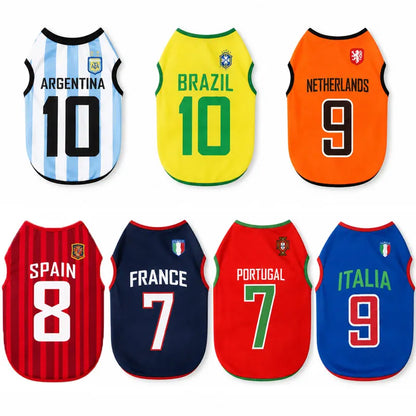 Sport Team Dog Jersey Number Print Dogs Vests Sport Style Breathable Mesh Puppy Sleeveless Shirt Small Medium Larg Pets Clothes