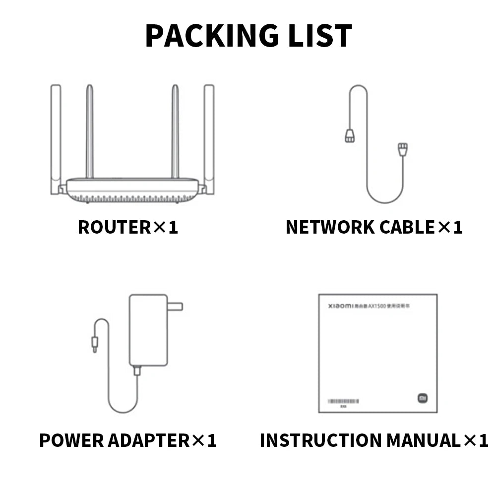 Xiaomi mijia Mi router AX1500 2.4G/5GHz WiFi6 1501Mbps Support IPTV Mesh Network Mijia App Wifi Gigabit Amplifier