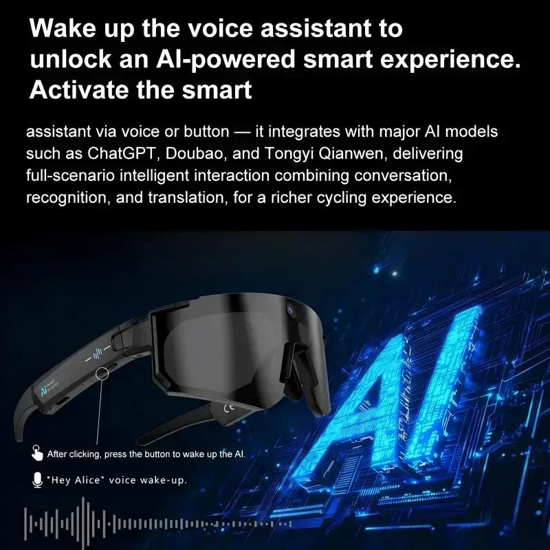 Xiaomi AI Smart Glasses1080P Camera 8MP Anti-shake Cycling Video&Photo Sport Sunglasses ChatGPT DualMic 32GB Windproof Goggles