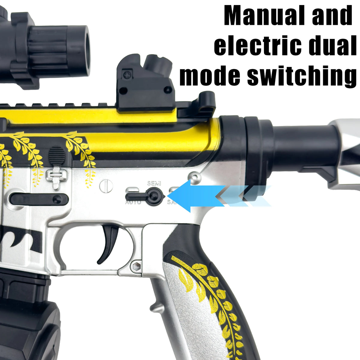 M416 Elektrisk Gel Blaster Gevärtillbehör Vattenpärla Leksak Skjutspel