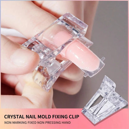 DUOLINGDAI Nail Art Extension Kit 15ml – Luktfri Quick Build Gel UV Skulptering 20 Nagelformar & Verktyg, 9 Färger