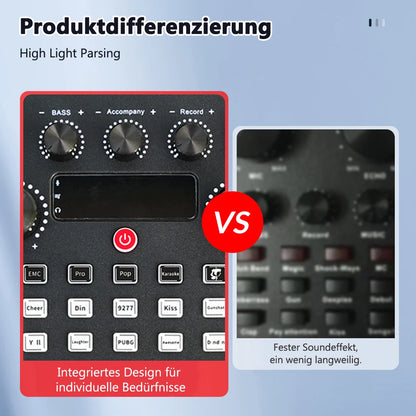 Professional Studio Recording Kit Podcast Music Mixer Equipment Condenser Microphone Set for PC Smartphone Laptop Computer Vlog