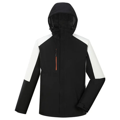 Vinterjakka med Huva och Eget Tryck eller Brodyr – Fleecefodrad Dragkedja Smart Casual M–4XL (Asian)