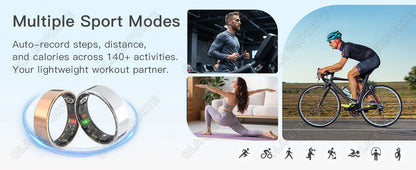 R09 Smart Ring Men Women Heart Rate Blood Oxygen Monitor Sleep Tracker Smartring Multi SportMode 5ATM Waterproof for Andorid IOS