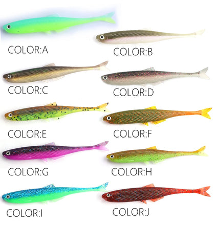 NEW Supercontinent leanness ShadTeez 60mm/80mm Perch Bass Artificia Pike Zander Predator Fishing 3d eyes Soft lure Fishing lures
