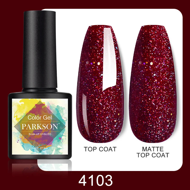 Parkson No Wipe Top Base Coat Nail Gel polish Design Enhancer Varnish Semi Permanent Soak Off UV LED Nail Art Tool