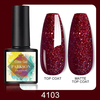 Parkson No Wipe Top Base Coat Nail Gel polish Design Enhancer Varnish Semi Permanent Soak Off UV LED Nail Art Tool